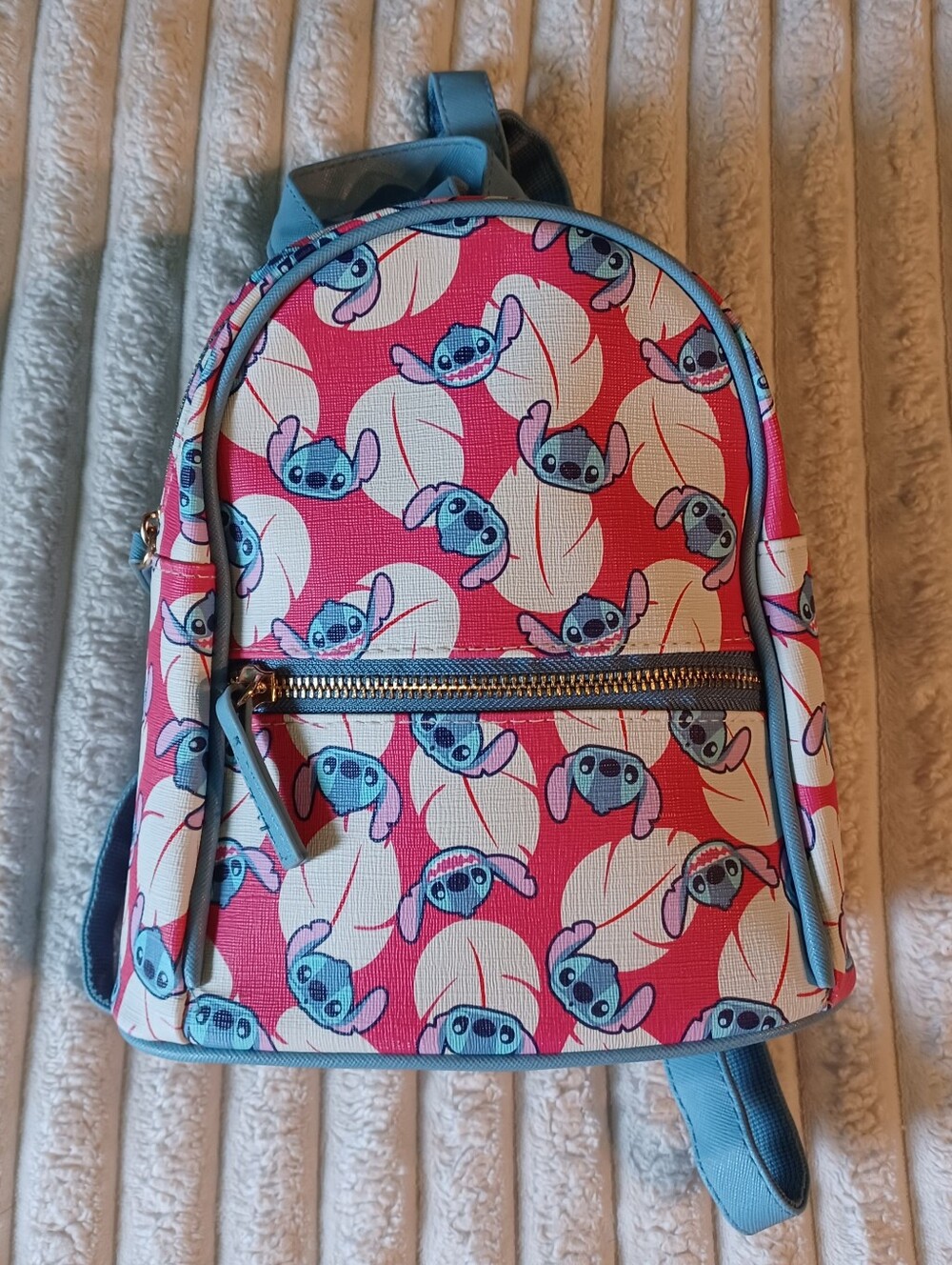 Disney Lilo & Stitch Pink Tropical Leaf Mini Backpack by Bioworld